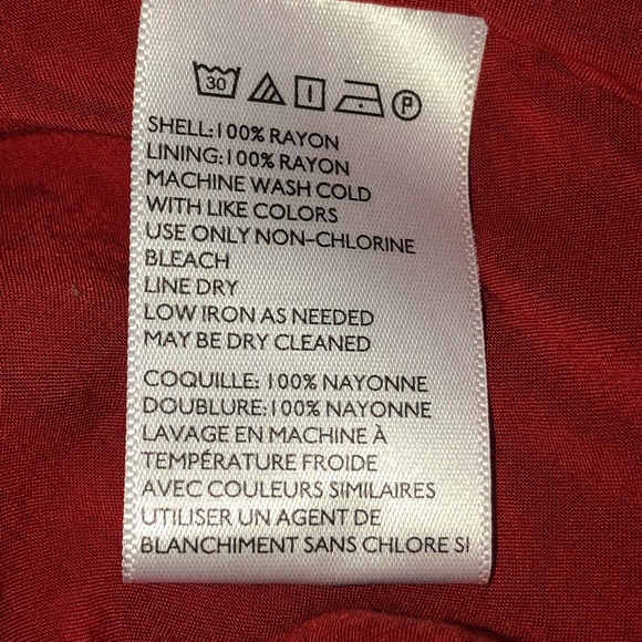 ECOTE Shift Dress Red Floral Bat Wing Sleeves - Picture 6 of 7